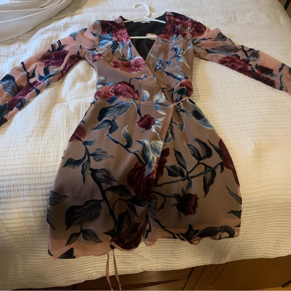 Lavender brown velvet dress